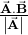 \frac{\vec{\mathbf{A}}.\vec{\mathbf{B}}}{\left|\vec{\mathbf{A}}\right|}