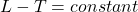 L-T=constant