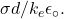 \sigma d/k_e\epsilon_\circ.