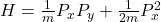 H=\frac{1}{m}P_xP_y+\frac{1}{2m}P_x^2