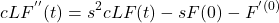 \[Ⅎc{L}{F^{''}├(t┤)=s^2Ⅎc{L}├{F├(t┤)┤}-sF├(0┤)-F^'(0)\]