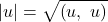 \[\left | u \right |= \sqrt{\left(u,\ u\right)}\]