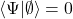 \[\left\langle\mathrm{\Psi}\middle|\emptyset\right\rangle=0\]