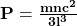 \mathbf{P=\frac{mnc^2}{3l^3}}