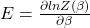 E=\frac{\partial lnZ\left(\beta\right)}{\partial\beta}