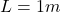 L = 1m