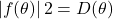 \[\left|f(\theta)\right|2=D(\theta)\]