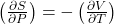 \left(\frac{\partial S}{\partial P}\right)=-\left(\frac{\partial V}{\partial T}\right)