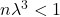 n\lambda^3<1