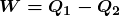 \boldsymbol{W=Q_1-Q_2}