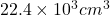 22.4\times{10}^3cm^3