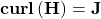 \mathbf{curl}\left(\mathbf{H}\right)=\mathbf{J}