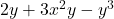 2y+3x^2y-y^3