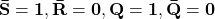 \mathbf{\bar{S}=1,\bar{R}=0,Q=1,\bar{Q}=0}