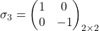 \sigma_3=\left(\begin{matrix}1&0 \\ 0&-1 \\\end{matrix}\right)_{2\times2}