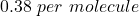 0.38\ per\ molecule