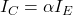 I_C=\alpha I_E