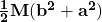 \mathbf{\frac{1}{2}M(b^2+a^2)}