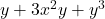 y+3x^2y+y^3