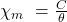 \chi_m\ =\frac{C}{\theta}