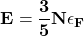 \[\mathbf{E=\frac{3}{5}N\epsilon_F}\]