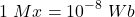 \[1\ Mx={10}^{-8}\ Wb\]