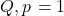 \left{Q,p\right}=1