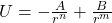 U=-\frac{A}{r^n}+\frac{B}{r^m}