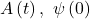 A\left(t\right),\ \psi\left(0\right)