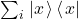 \sum_{i}\left.\left|x\right.\right\rangle\left\langle\left.x\right|\right.