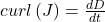 curl\left(J\right)=\frac{dD}{dt}