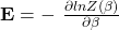 \mathbf{E}=-\ \frac{\partial lnZ\left(\mathbf{\beta}\right)}{\partial\beta}