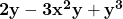 \mathbf{2y-3x^2y+y^3}