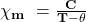 \mathbf{\chi_m\ =\frac{C}{T-\theta}}