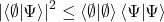 \[\left|\left\langle\emptyset\middle|\mathrm{\Psi}\right\rangle\right|^2\le\left\langle\emptyset\middle|\emptyset\right\rangle\left\langle\mathrm{\Psi}\middle|\mathrm{\Psi}\right\rangle\]