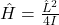 \hat{H}=\frac{{\hat{L}}^2}{4I}