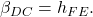 \beta_{DC}=h_{FE}.