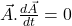 \vec{A}.\frac{d\vec{A}}{dt}=0