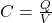 C=\frac{Q}{V}