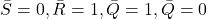 \bar{S}=0,\bar{R}=1,\bar{Q}=1,\bar{Q}=0