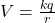 V=\frac{kq}{r}