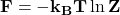 \mathbf{F=-k_{B}T\ln⁡Z}