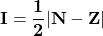 \[\mathbf{I=\frac{1}{2} |N-Z|}\]