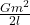 \frac{Gm^2}{2l}