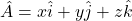 \hat{A}=x\hat{i}+y\hat{j}+z\hat{k}