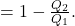 =1-\frac{Q_2}{Q_1} .