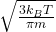 \sqrt{\frac{3k_BT}{\pi m}}