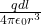 \frac{qdl}{4\pi\epsilon_0r^3}